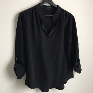 a.M Silk Blouse with Tie-Back Bracelet Sleeves